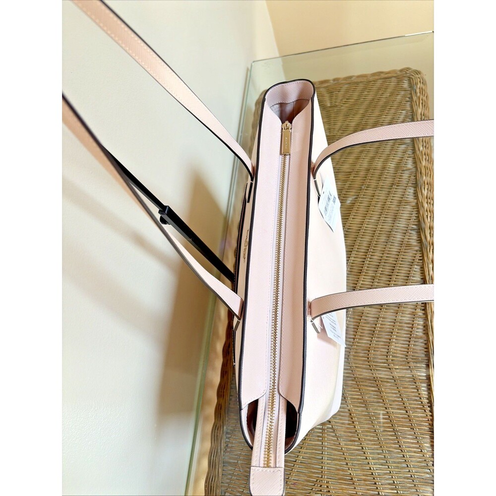 Kate Spade Staci L Structured Tote Set Wristlet & Pouch Included Pale Pink NWT - Picture 4 of 6